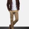 Blain Mocha Suede Bomber Jacket