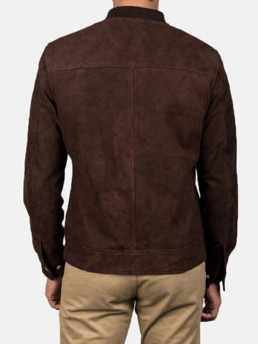 Blain Mocha Suede Bomber Jacket