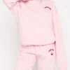 Feel the Love with the Red Cherry Love Club White Fox Oversized Pink Hoodie