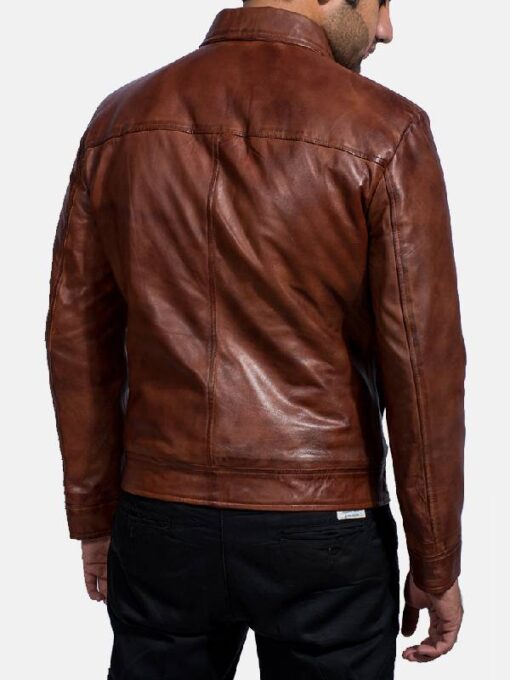 Men's Inferno Brown Leather Jacket