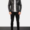 Men's Ionic Black Leather Jacket