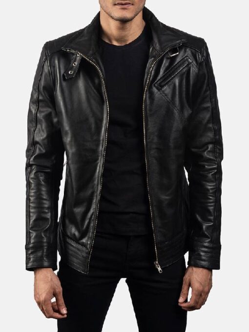 Men's Legacy Black Leather Biker Jacket