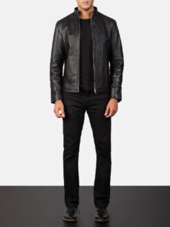 Men's Alex Black Leather Biker Jacket