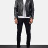 Men's Allaric Alley Black Leather Biker Jacket