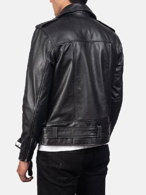 Men's Allaric Alley Black Leather Biker Jacket