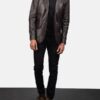 Men's Daron Brown Leather Blazer