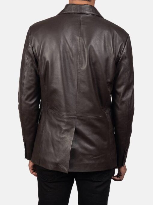 Men's Daron Brown Leather Blazer