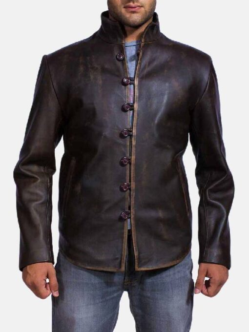 Men's Drakeshire Brown Leather Jacket