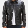 Men's Ranchson Black Leather Shirt