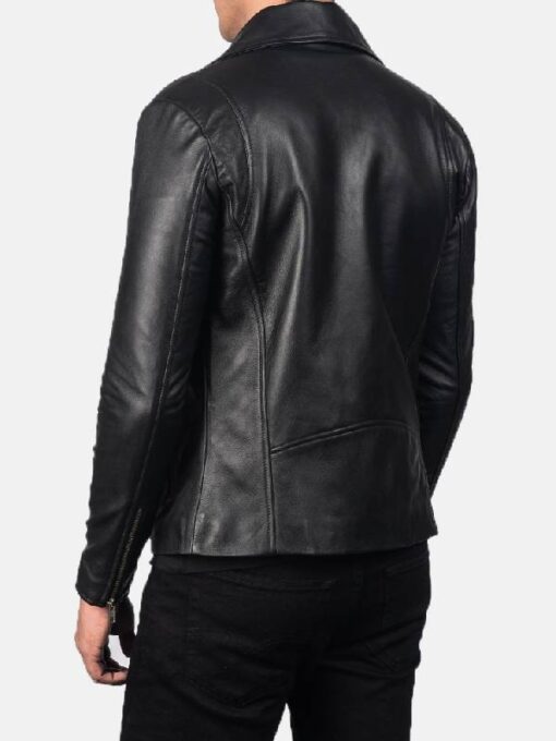 Noah Black Leather Biker Jacket