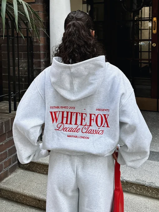 White Fox Decade Classics Oversized Hoodie Grey Marle: Comfort Meets Style