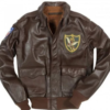 A-2 Men’s Fighter Bomber Leather Jacket