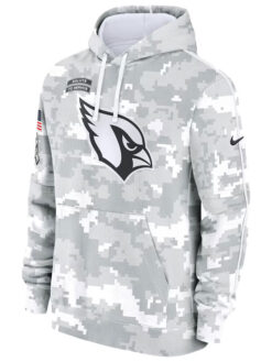 Men's Arizona Cardinals Salute To Service Camo 2024 Hoodie