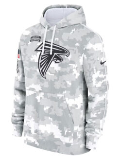 Atlanta Falcons Salute To Service Camo 2024 Pullover Hoodie