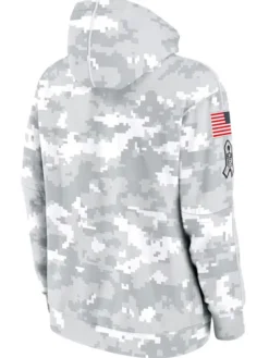 Baltimore Ravens Salute To Service Camo 2024 Pullover Hoodie