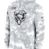 Chicago Bears Salute To Service Camo 2024 Pullover Hoodie