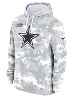 Dallas Cowboys Salute To Service Camo 2024 Pullover Hoodie