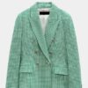 Emily in Paris S02 Emily Cooper Green Houndstooth Blazer