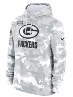 Green Bay Packers Salute To Service Camo 2024 Pullover Hoodie