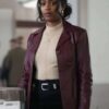 Javicia Leslie Tv Series High Potential S01 Daphne Purple Leather Blazer