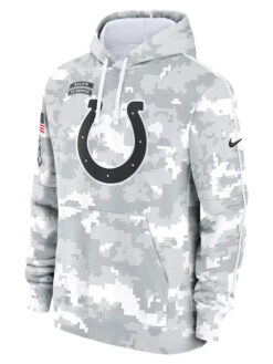 Indianapolis Colts Salute To Service Camo 2024 Pullover Hoodie