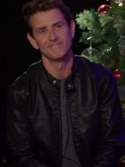 Joey McIntyre Jingle Bell Love 2024 Jack Cooper Black Leather Jacket