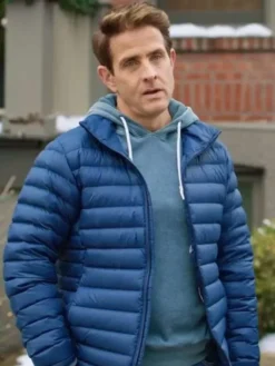 Jack Cooper Jingle Bell Love 2024 Joey McIntyre Blue Puffer Jacket