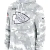 Kansas City Chiefs Salute To Service Camo 2024 Pullover Hoodie