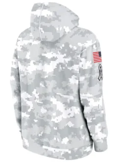 Kansas City Chiefs Salute To Service Camo 2024 Pullover Hoodie