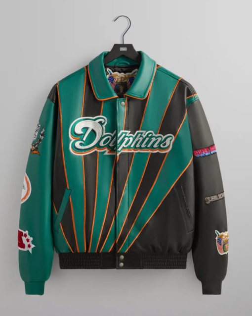 Kith & Jeff Hamilton for the NFL: Dolphins Leather Varsity Jacket