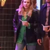 Kristen Bell Nobody Wants This 2024 Joanne Black Leather Blazer