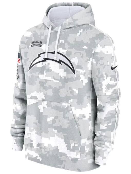 Los Angeles Chargers Salute To Service Camo 2024 Pullover Hoodie