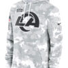 Los Angeles Rams Salute To Service Camo 2024 Pullover Hoodie