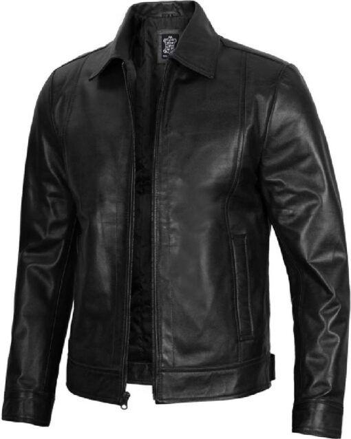 Men’s Black Harrington Leather Jacket