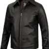 Mens Dark Brown Cowhide Leather Jacket