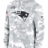 New England Patriots Salute To Service Camo 2024 Pullover Hoodie