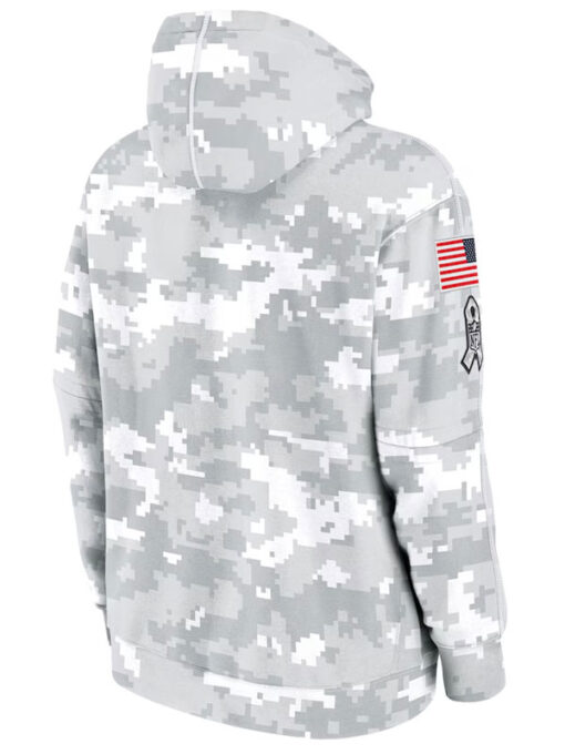 Miami Dolphins Salute To Service Camo 2024 Pullover Hoodie