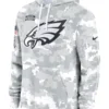 Philadelphia Eagles Salute To Service Camo 2024 Pullover Hoodie