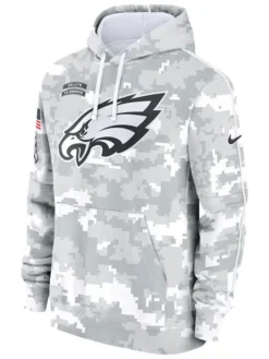 Philadelphia Eagles Salute To Service Camo 2024 Pullover Hoodie