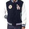 New Era MLB Large Logo Varsity Jacket LA Dodgers Navy