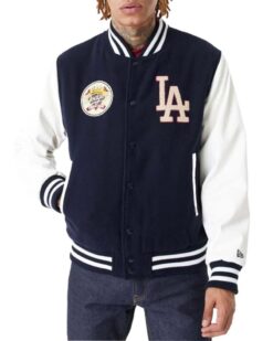 New Era MLB Large Logo Varsity Jacket LA Dodgers Navy