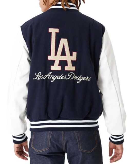 New Era MLB Large Logo Varsity Jacket LA Dodgers Navy