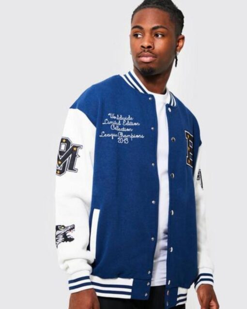 Wolf Sports Rib Varsity Jacket