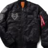 STRICT-G x ALPHA Mobile Suit Gundam Zeon MA-1 Jacket