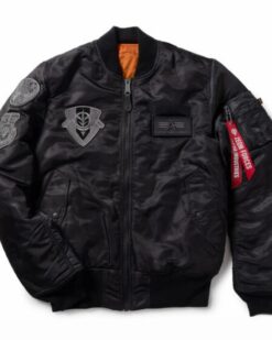 STRICT-G x ALPHA Mobile Suit Gundam Zeon MA-1 Jacket