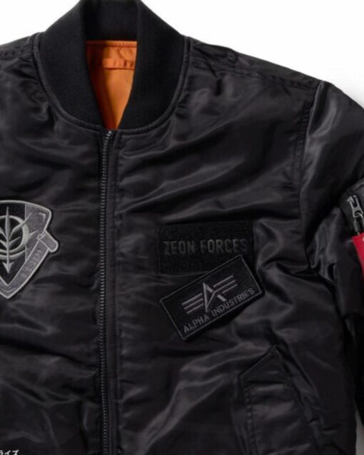 STRICT-G x ALPHA Mobile Suit Gundam Zeon MA-1 Jacket