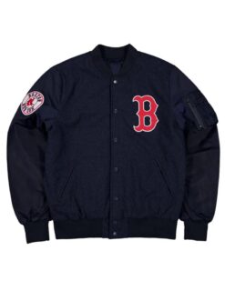 Boston Red Sox MA-1 Historic Full-Snap Navy Varsity Jacket