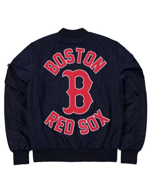 Boston Red Sox MA-1 Historic Full-Snap Navy Varsity Jacket