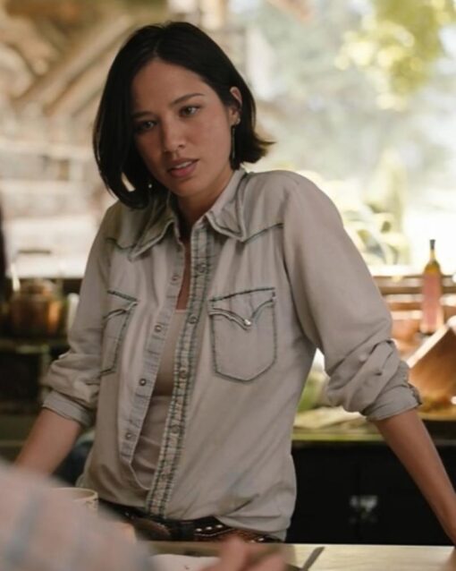 Yellowstone Monica Dutton White Denim Shirt