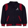 Atlanta Braves Sport Night Full-Snap Varsity Teddy Wool Jacket